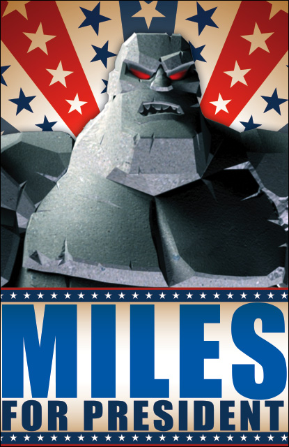 Miles the Monster announces candidacy for 2012 presidential election