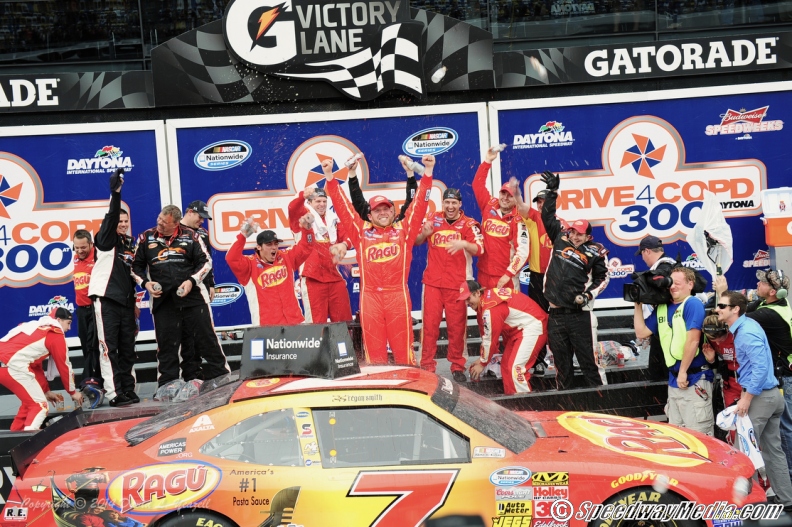 Regan Smith Wins at Daytona in Close Finish