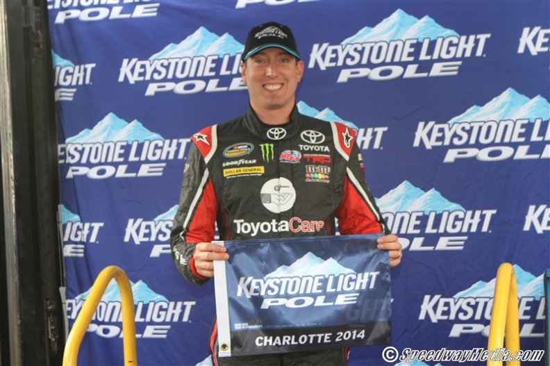 Kyle Busch wins pole for North Carolina Education Lottery 200 at Charlotte