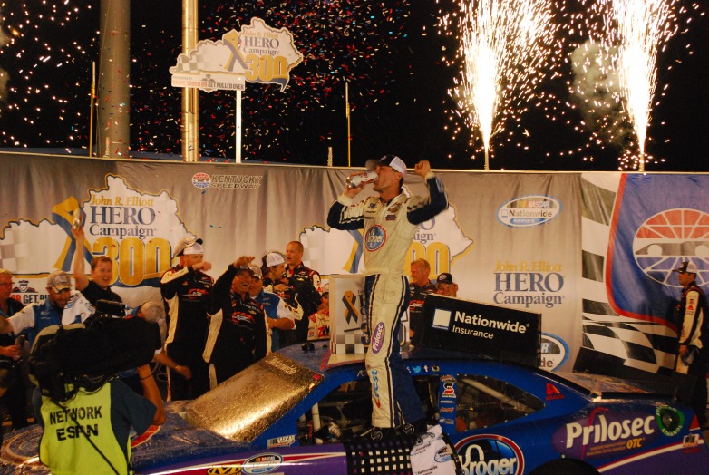 Kevin Harvick is a Nationwide Series Winner at Kentucky Speedway