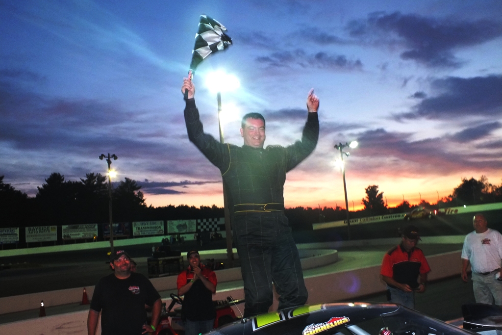 Kevin Cornelius is crowned Don Biederman Memorial Champion at Sunset Speedway