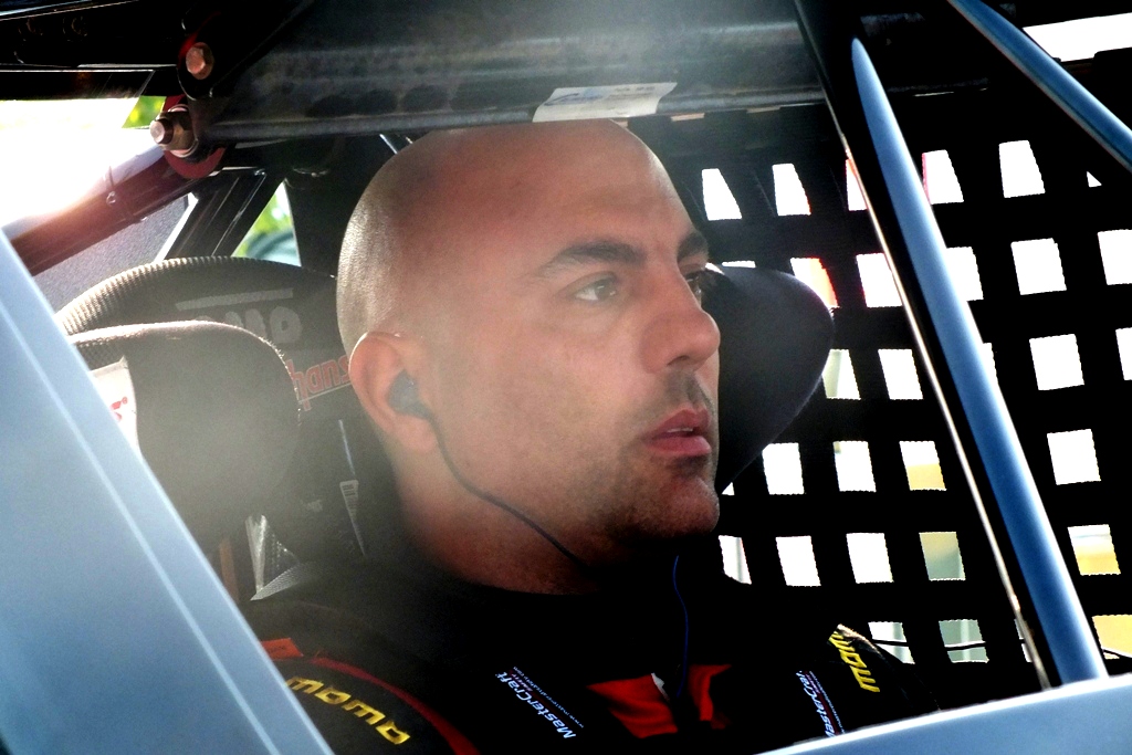 Bill Hynes jumps behind the wheel of a Stadium Super Truck