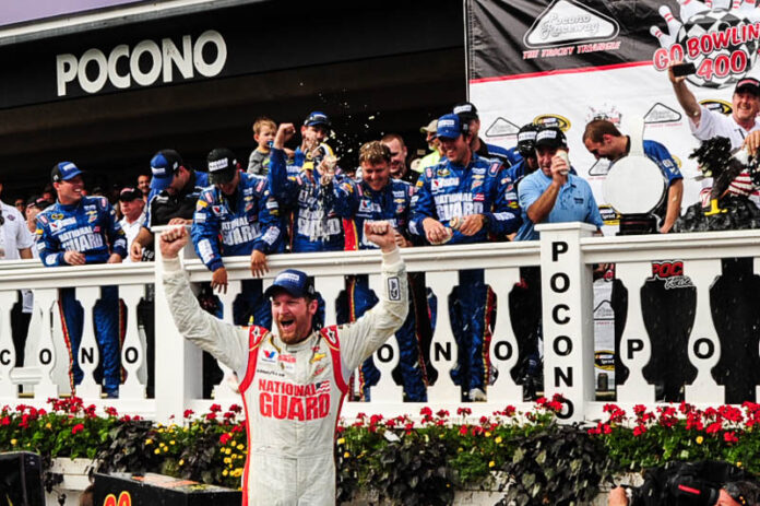 Dale Jr. Pocono Victory Lane August