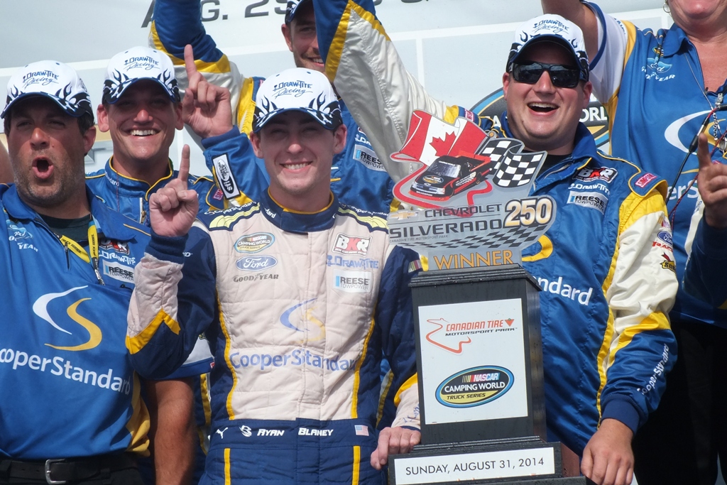 Ryan Blaney Edges out Quiroga to Win Chevrolet Silverado 250 at CTMP