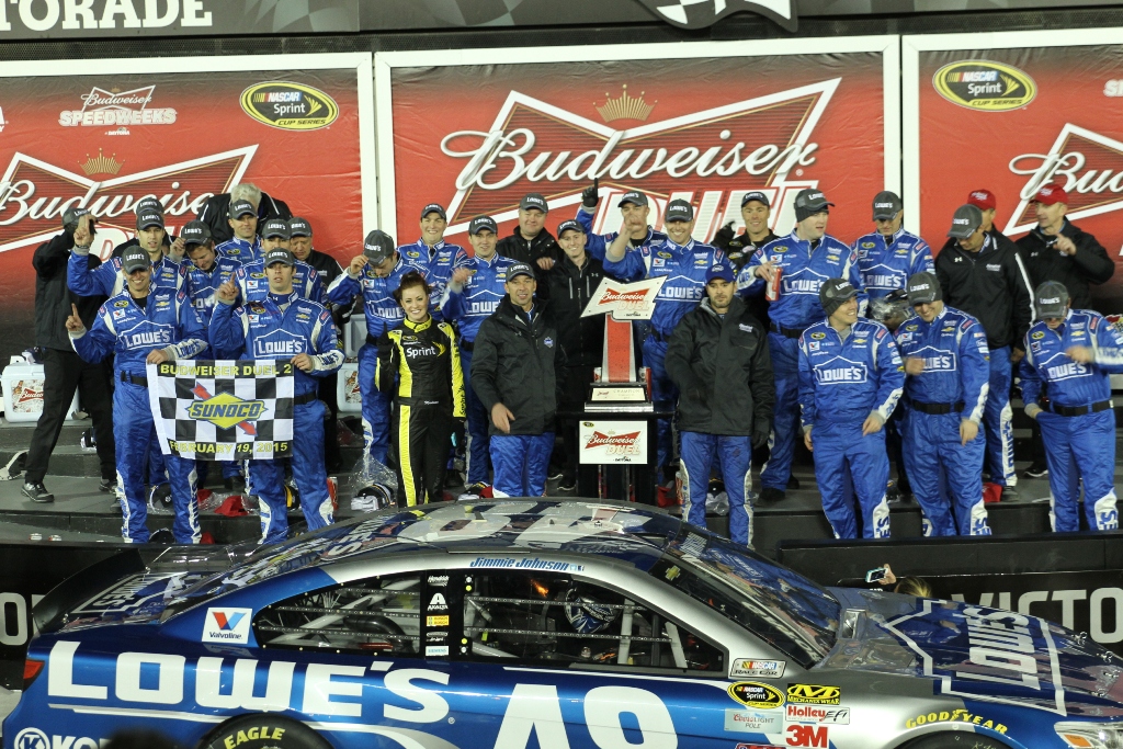 Jimmie Johnson Dominates Budweiser Duel #2 at Daytona
