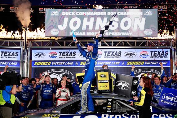 Texas Tussle of Champions: Jimmie Johnson Outduels Kevin Harvick to Win Duck Commander 500