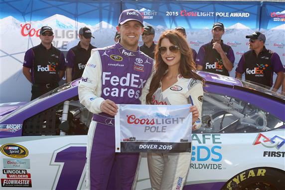 Denny Hamlin Edges Martin Truex Jr. for Pole in FedEx 400 Benefiting Autism Speaks