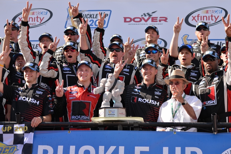 Chris Buescher Coasts on Fumes to Checkered Flag in Buckle Up 200