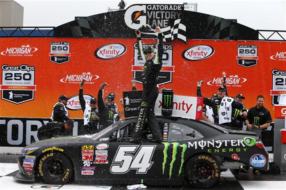 In First XFINITY Race Since Accident, Kyle Busch Wins at Michigan