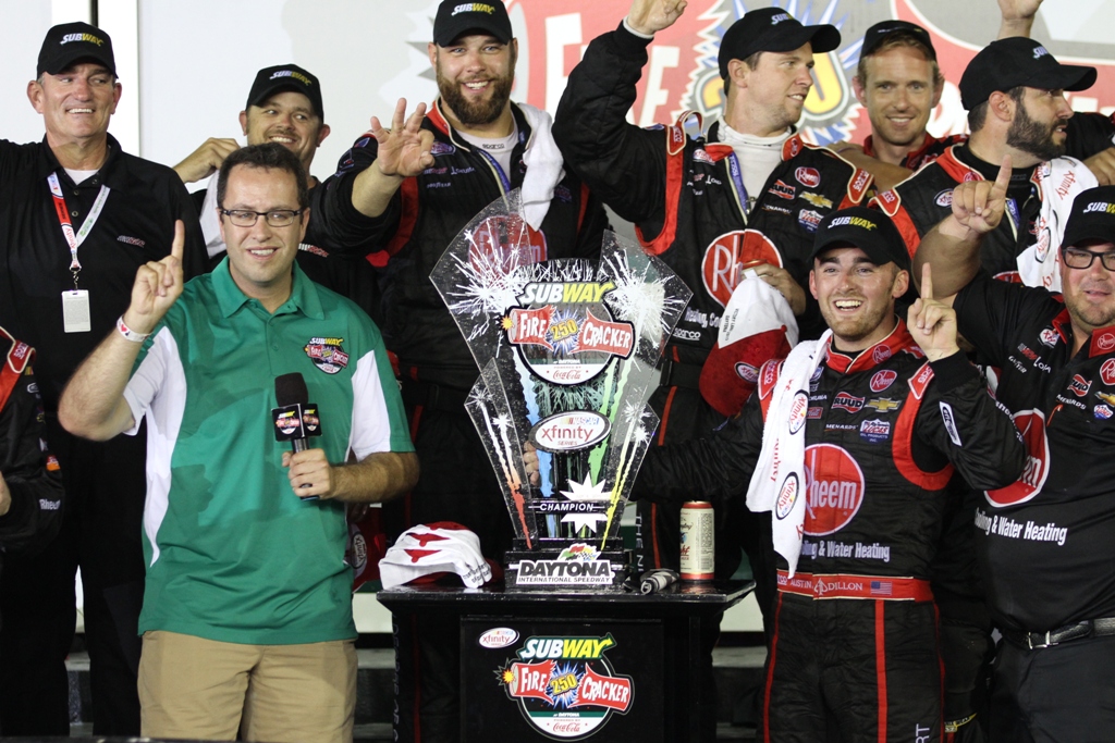 Austin Dillon Wins Subway Firecracker 250