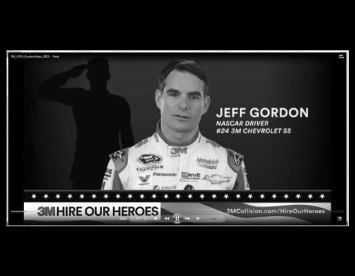 NASCAR Star Jeff Gordon and 3M Automotive Aftermarket Division Salute Active Duty Military Members and Veterans through the 3M Hire Our Heroes Program