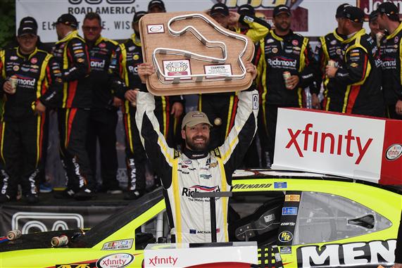 Wisconsin Native Paul Menard Wins in Nail-biting Road America Finish