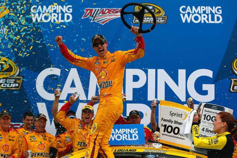 Logano wins at Talladega, knocks Earnhardt out of Chase