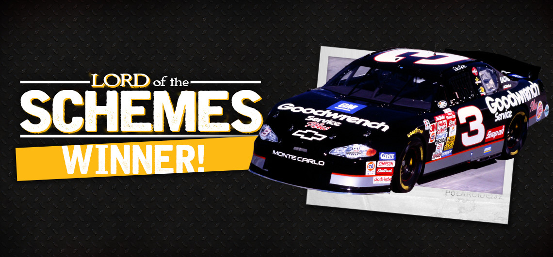 Dale Earnhardt’s Black GM Goodwrench Chevrolet Crowned “Lord of the Schemes”
