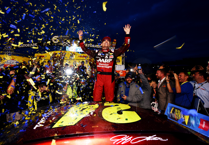 Gordon Celebrates Martinsville Win After Kenseth Wipes Out Logano