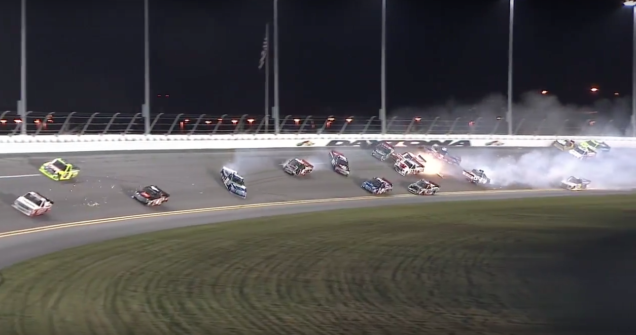 Mayhem Breaks Out in the Truck Race Late at Daytona