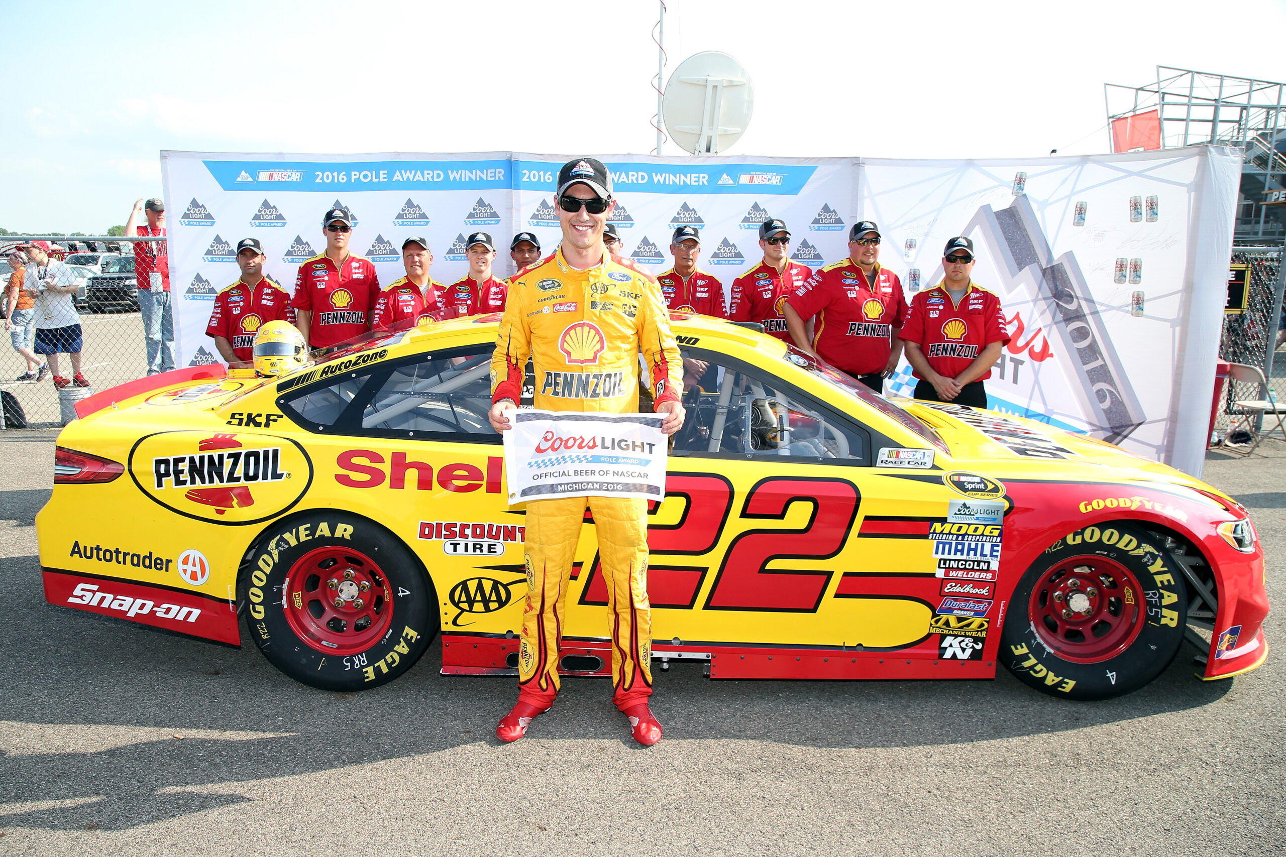 Joey Logano Scores the Pole at Michigan