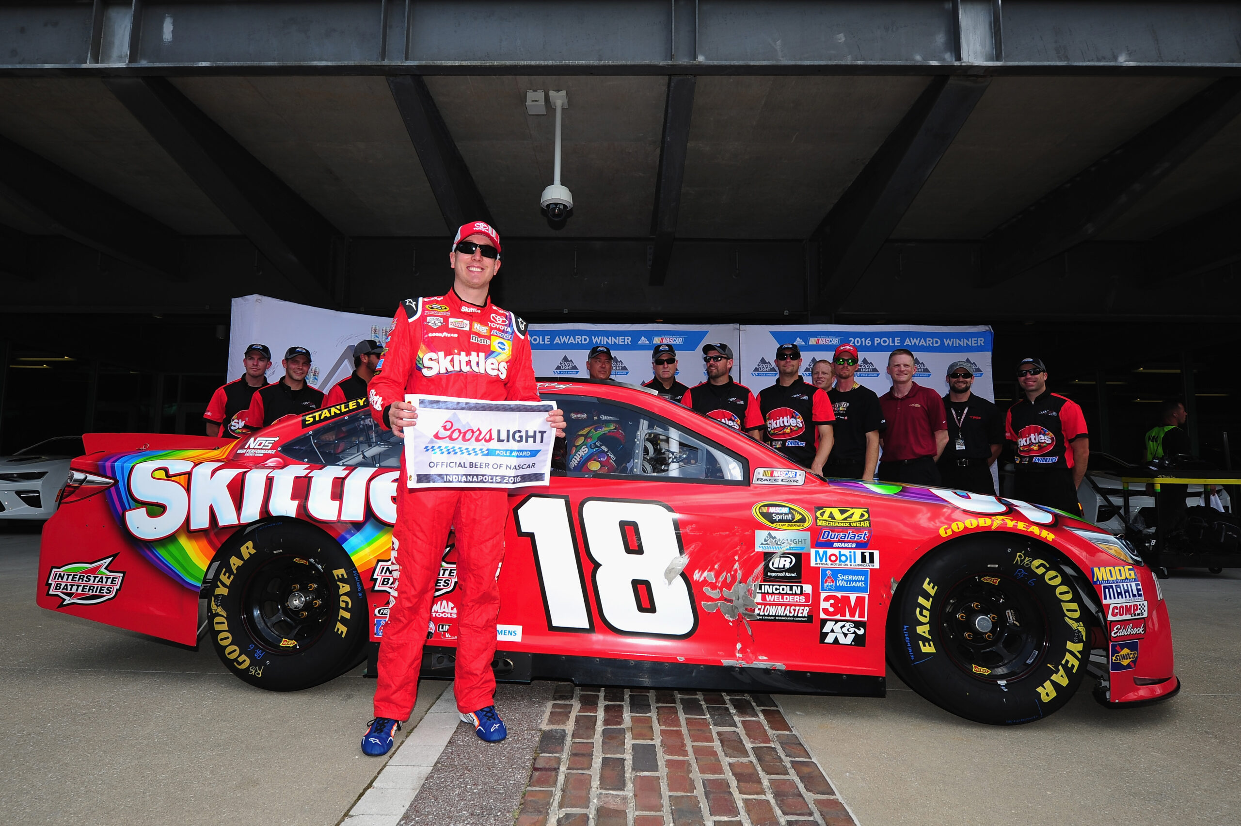 Kyle Busch scores the pole at the Brickyard