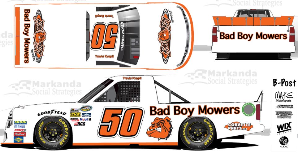MAKE MOTORSPORTS AND BAD BOY MOWERS ANNOUNCE PARTNERSHIP RETURN FOR TALLADEGA
