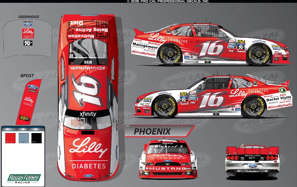 Ryan Reed’s Mustang Features #IDriveMyHealth Paint Scheme