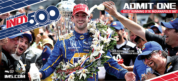 Indianapolis 500 Champion Alexander Rossi Helps Unveil 101st Running Ticket