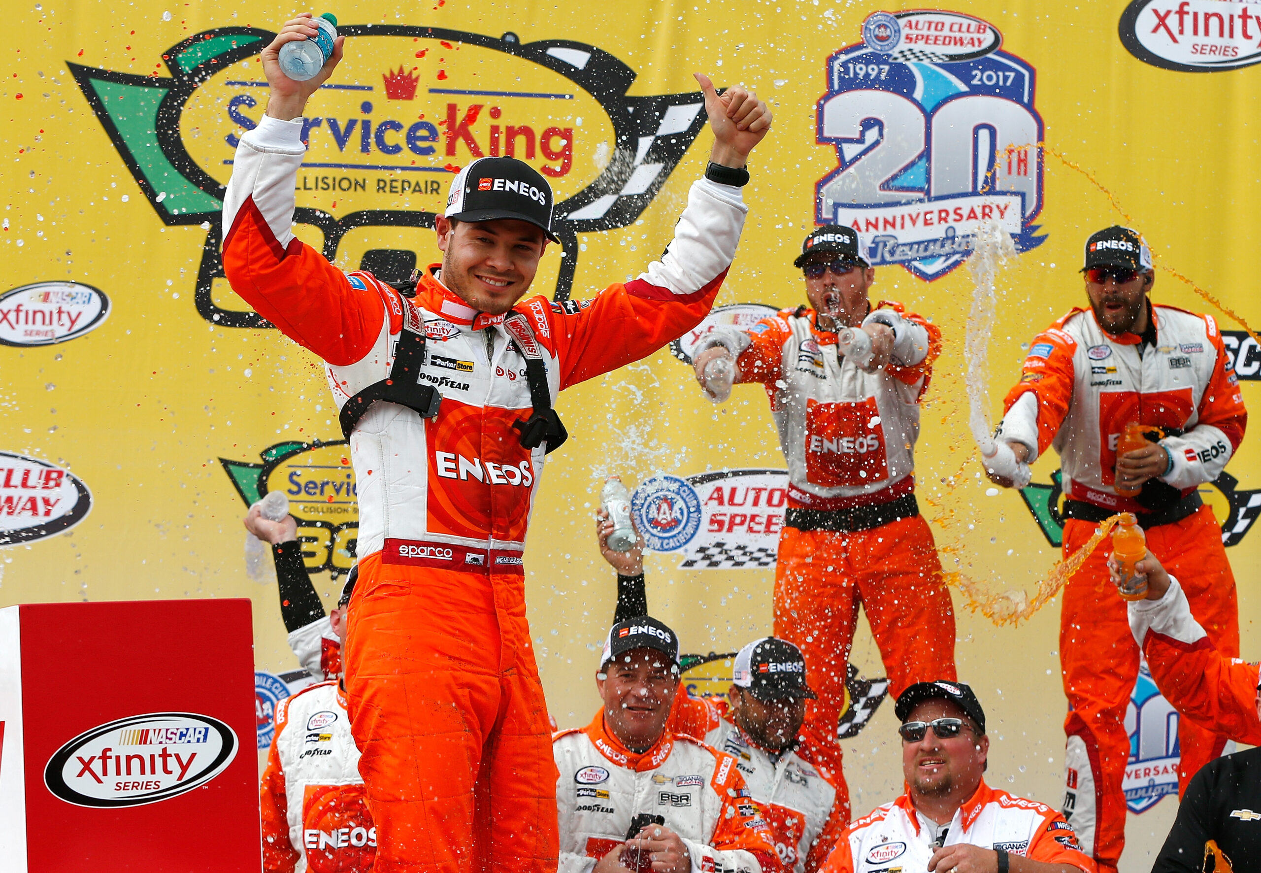 Larson Holds off Logano to Win the XFINITY Series Race at Fontana