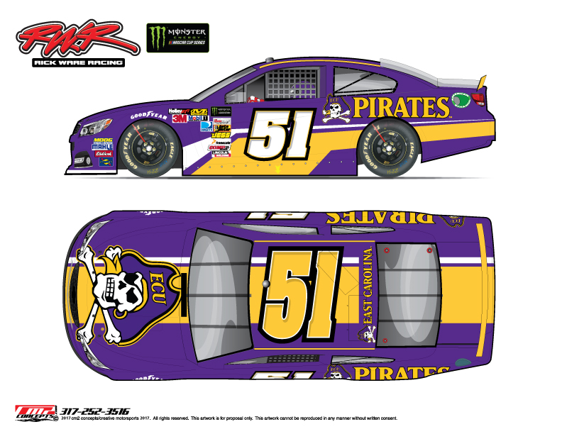 Rick Ware Racing launches new initiative with debut of East Carolina Universit