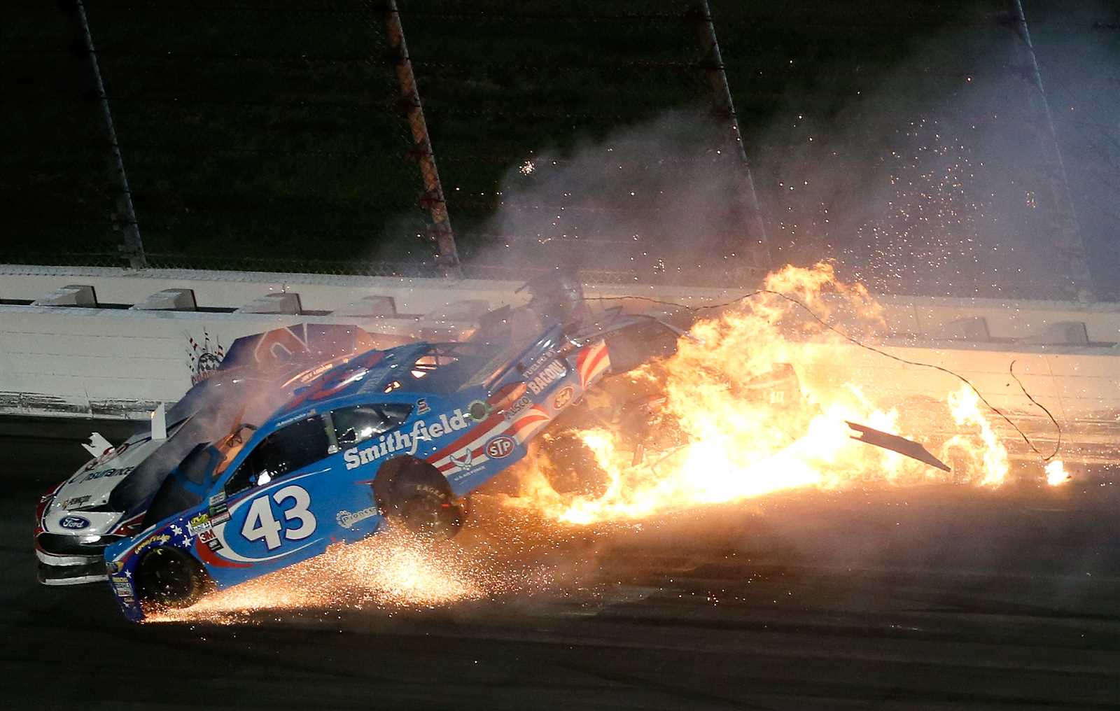 Almirola Released from Hospital after Violent Wreck