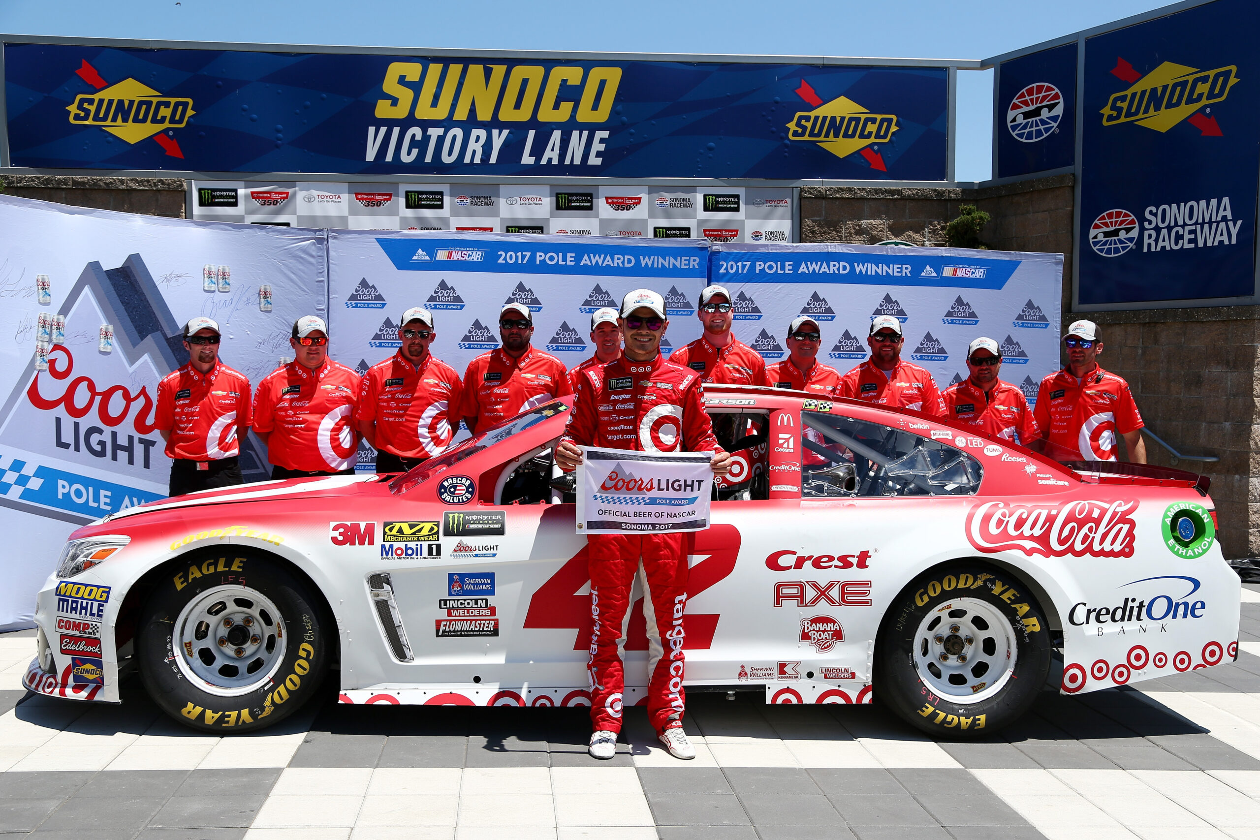 Larson Takes Pole Position at Sonoma
