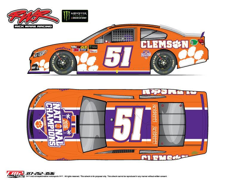Rick Ware Racing continues new initiative with Clemson University at Pocono