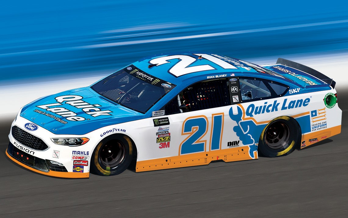 Blaney, Wood Brothers Flying Quick Lane Colors at Indianapolis