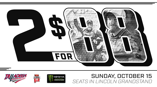“Two for $88” Ticket Package Back to Honor Dale Earnhardt, Jr. for his Final Talladega Superspeedway Start – Alabama 500