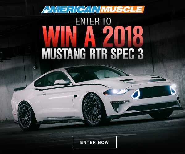 Win an RTR® Spec 3 2018 Mustang from RTR® and AmericanMuscle