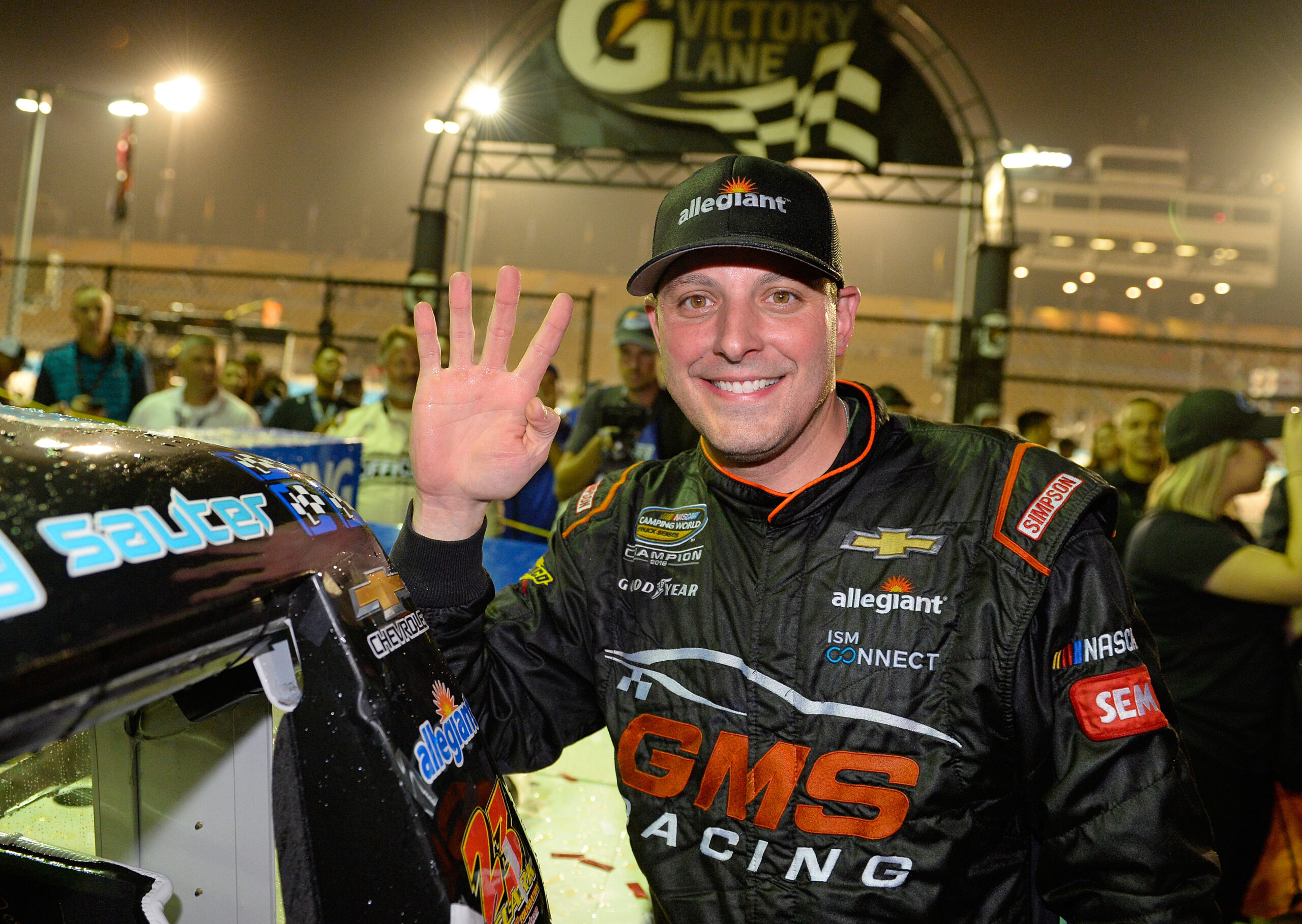Johnny Sauter survives wild race to win Lucas Oil 150