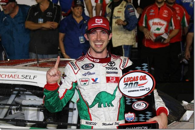Michael Self survives Daytona; wins wild ARCA Lucas Oil 200