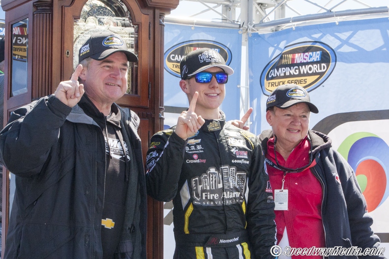 John Hunter Nemechek Edges Benjamin for Truck Series Win at Martinsville