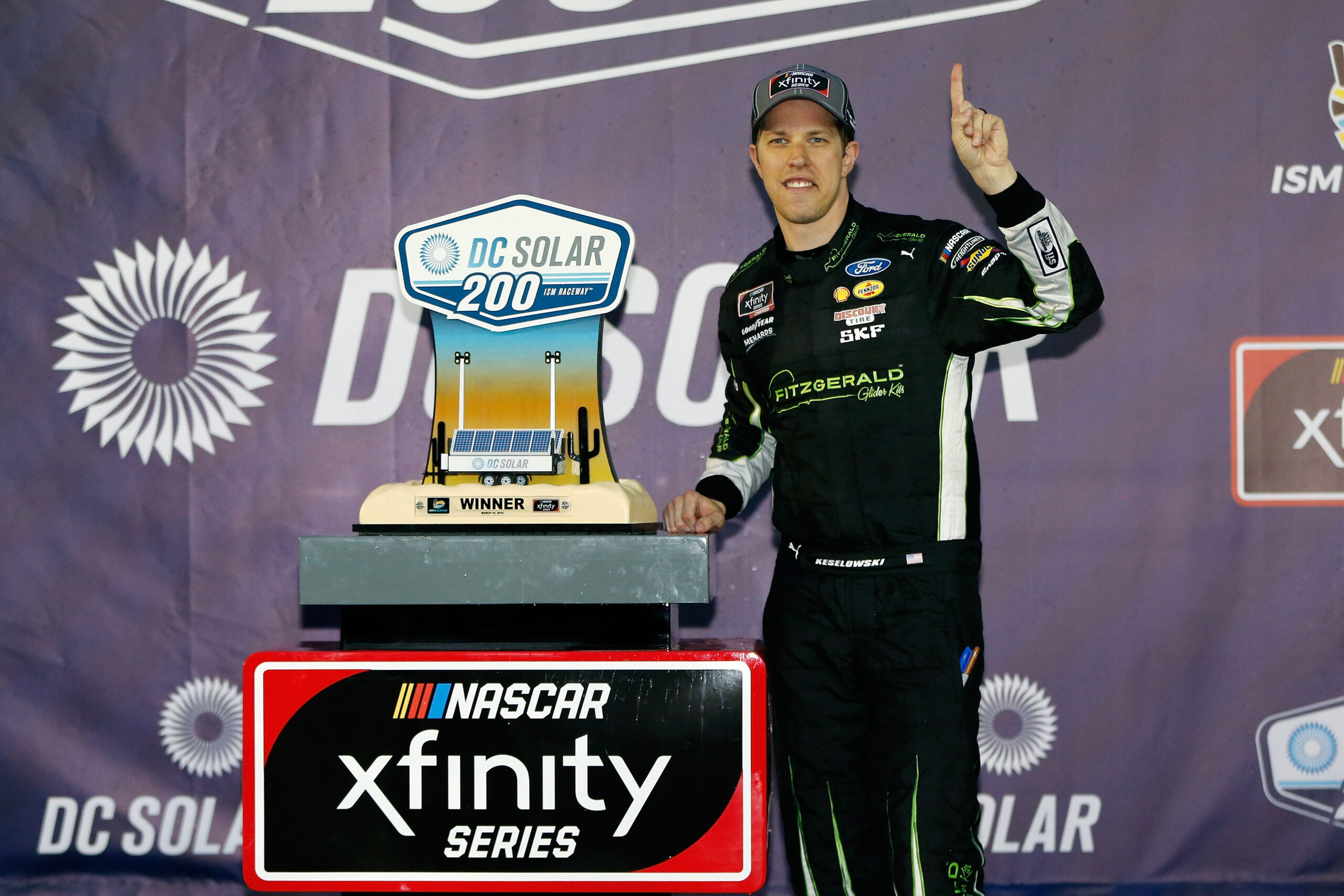 Brad Keselowski Captures the Checkered Flag in the DC Solar 200 at ISM Raceway