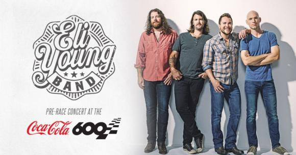 Grammy-Nominated Eli Young Band Lights up Coca-Cola 600 Pre-Race Concert May 27 at Charlotte Motor Speedway