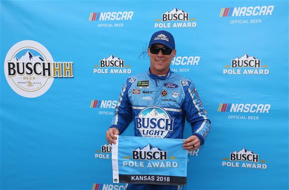 Harvick Claims Busch Pole at Kansas Speedway