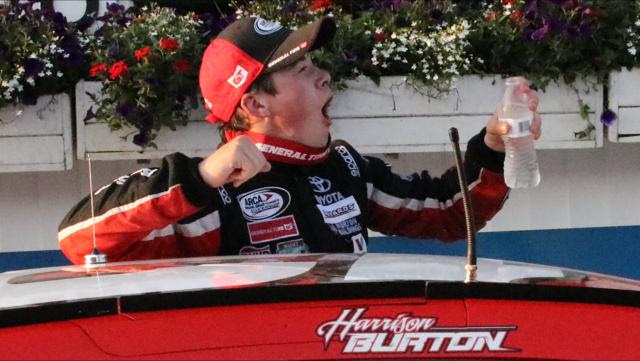 Harrison Burton, in first superspeedway start, wins at Pocono