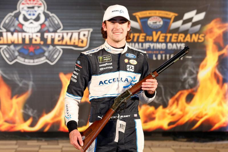 BLANEY CRACKS 200 MPH IN SALUTE TO VETERANS QUALIFYING FOR SUNDAY’S AAA TEXAS 500 NASCAR PLAYOFF RACE