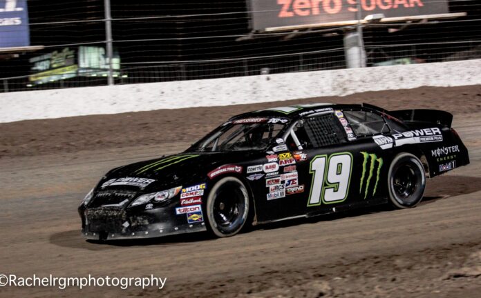 deegan-vegas-dirt-2019 Hailie Deegan races her way to her second career NASCAR K&N Pro West Series victory at the Las Vegas Motor Speedway Dirt Track. Photo by Rachel Schuoler for SpeedwayMedia.com.