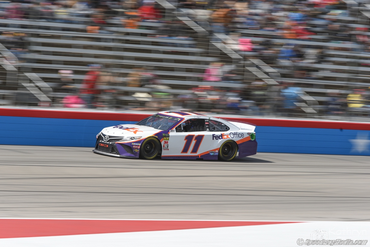 HAMLIN overcomes pit pratfalls to win the O’Reilly Auto Parts 500 at TMS