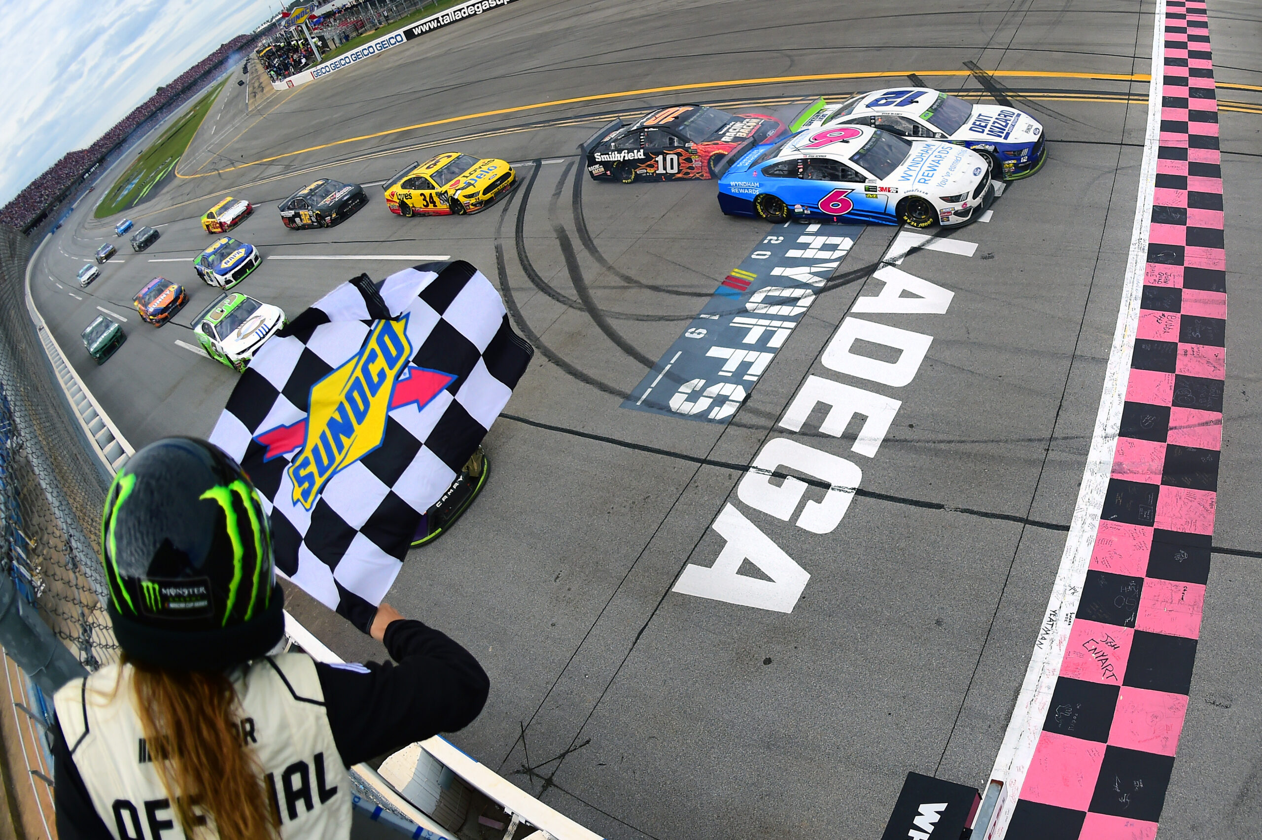 Newman falls short at Talladega in photo finish