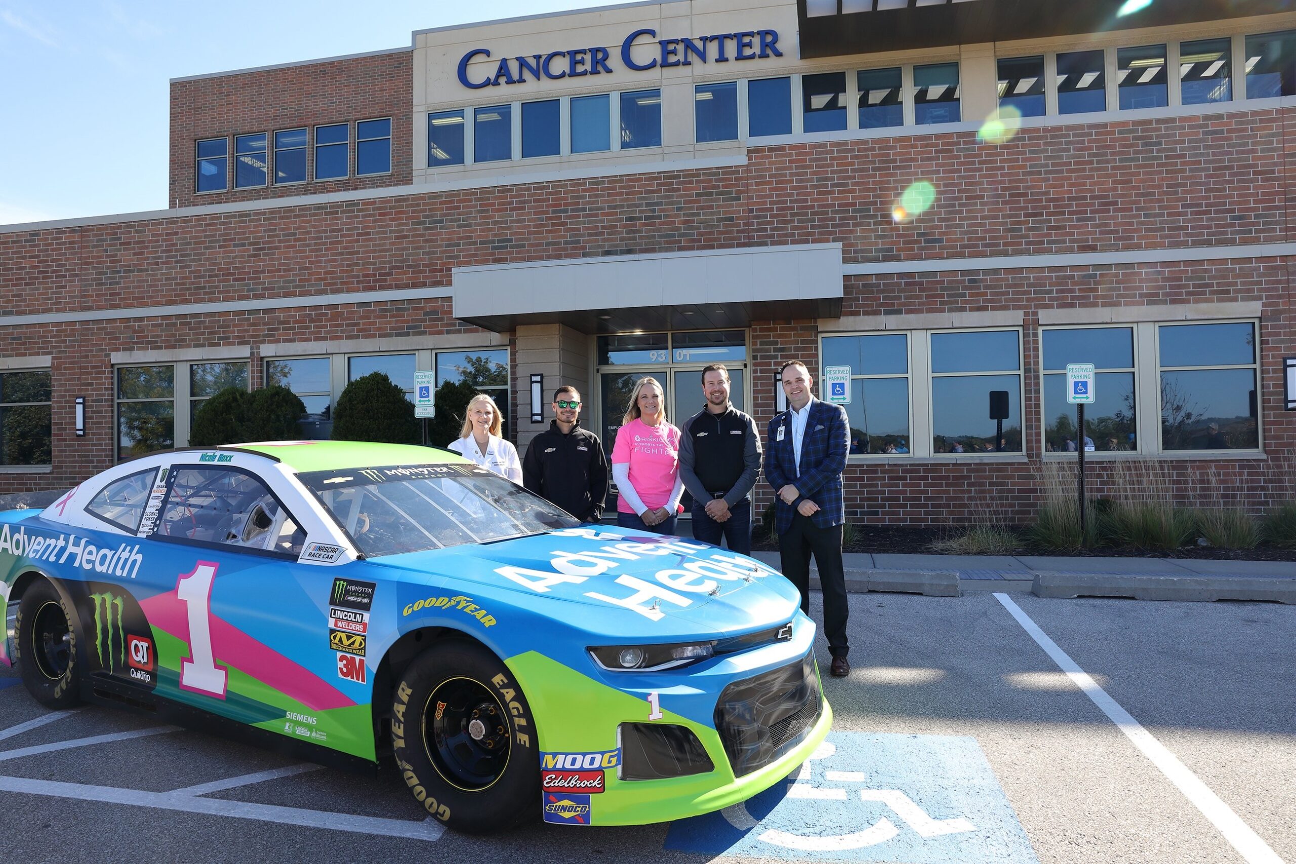Kurt Busch and Kyle Larson Visit Cancer Patients Prior to Kansas Speedway Race Weekend