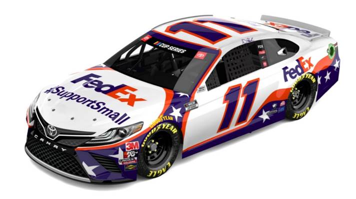 Denny Hamlin and FedEx Unveil New Paint Scheme, Paying Tribute to Small Business Owners