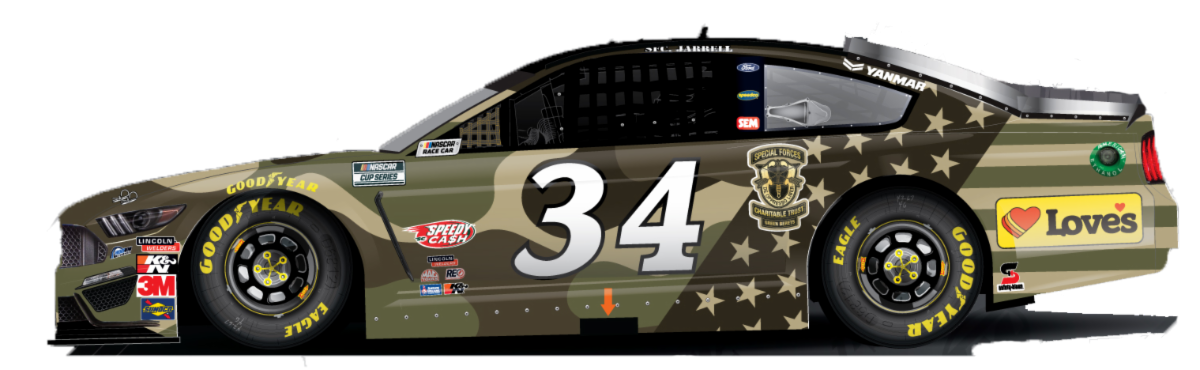 Michael McDowell Salutes Fallen Hero at Charlotte Motor Speedway