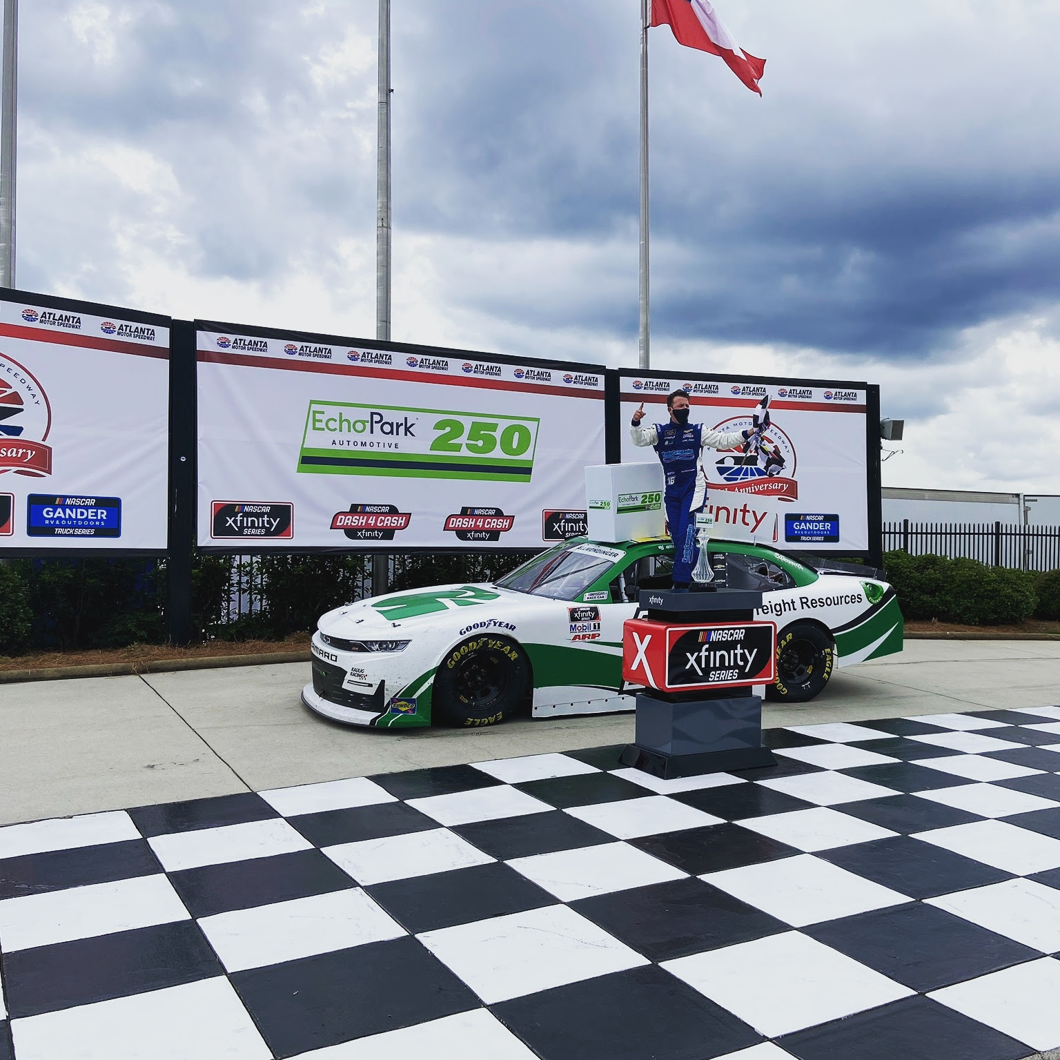 AJ Allmendinger earns first career NASCAR oval victory in EchoPark 250