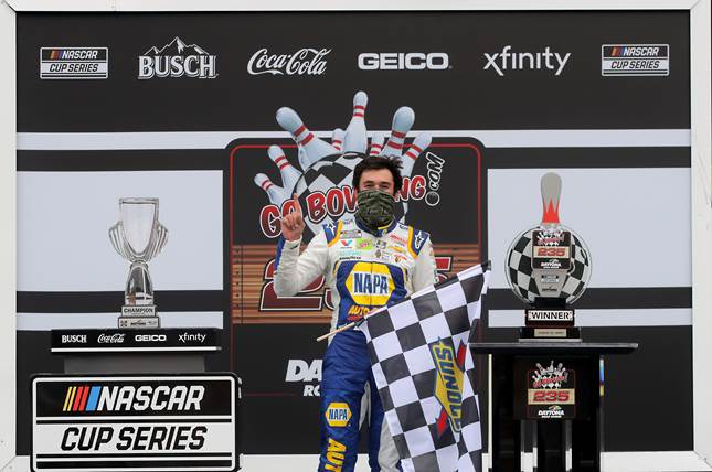 CHASE ELLIOTT CAPTURES HISTORIC VICTORY IN FIRST-EVER NASCAR CUP SERIES RACE ON DAYTONA INTERNATIONAL SPEEDWAY ROAD COURSE – THE GO BOWLING 235