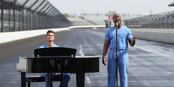 Singing Surgeons Pair with Fan Favorite Cornelison for Emotional Indy 500 Race Day Performances